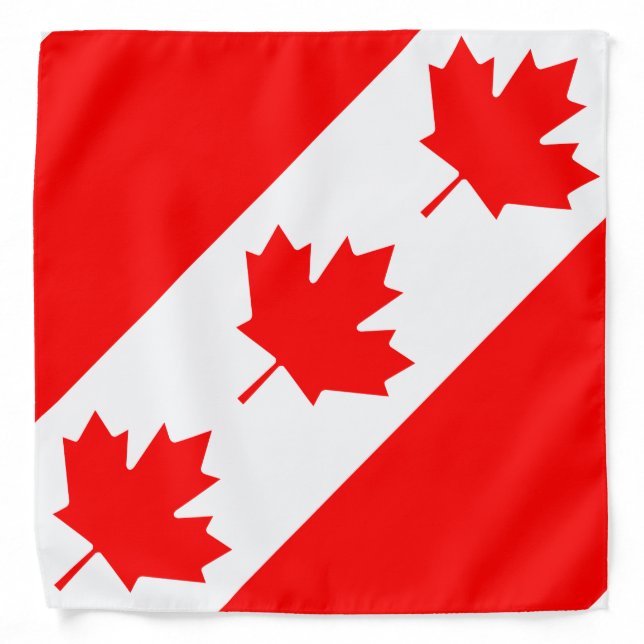 Canadian flag bandana | Canada Day maple leaf (Front)