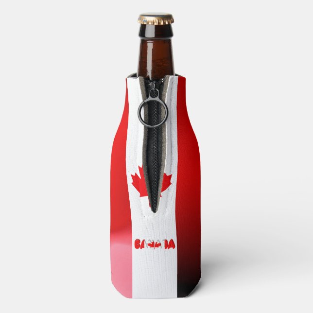 Canadian flag bottle cooler (Bottle Back)