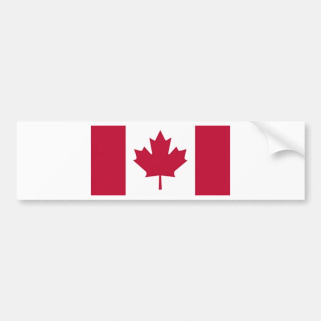 Canadian Flag Bumper Sticker (Front)
