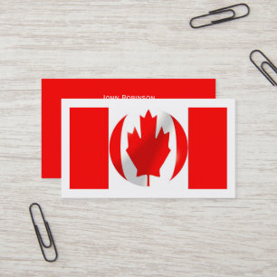 Canadian Flag Business Card