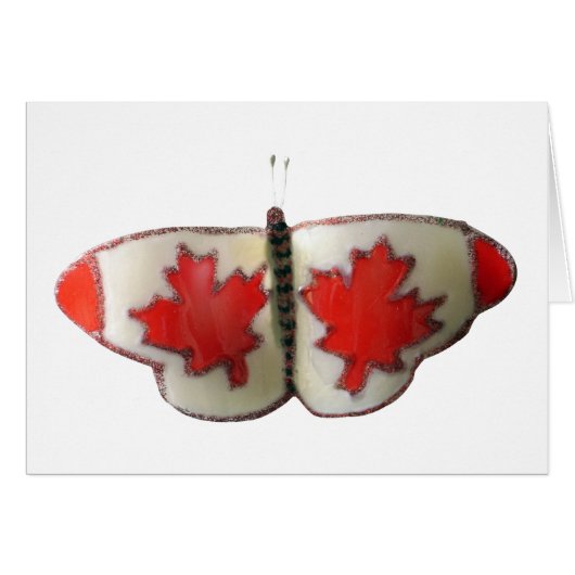 Canadian Flag Butterfly Design Cards (Front Horizontal)