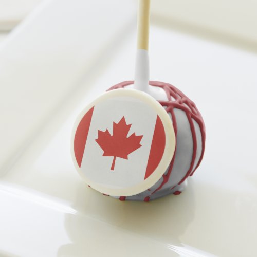 Canadian Flag Cake Pops