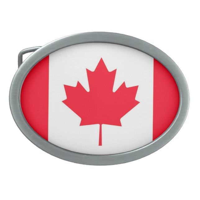 Canadian flag. CANADA. Belt Buckle (Front)