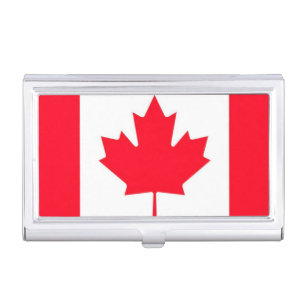 Canadian flag. CANADA. Business Card Case