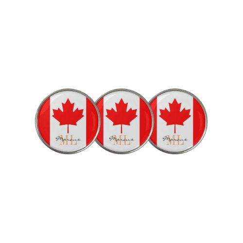 Canadian flag  Canada Golf monogrammed  Golf Ball Marker