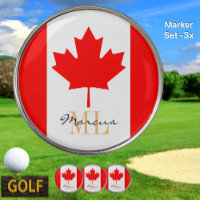 Canadian flag & Canada Golf monogrammed