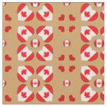 Canadian Flag &amp; Canada Heart fashion Fabric