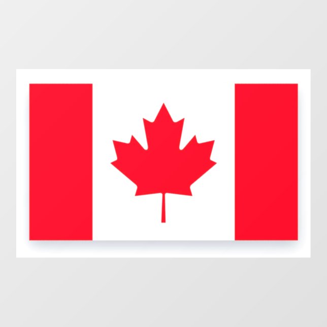 Canadian flag. CANADA. Large Window Cling (Sheet)
