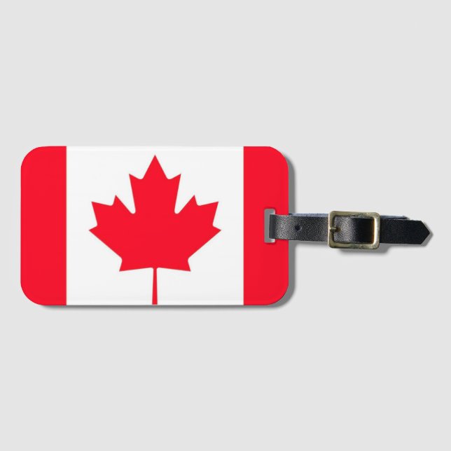 Canadian flag. CANADA.  Luggage Tag (Front Horizontal)