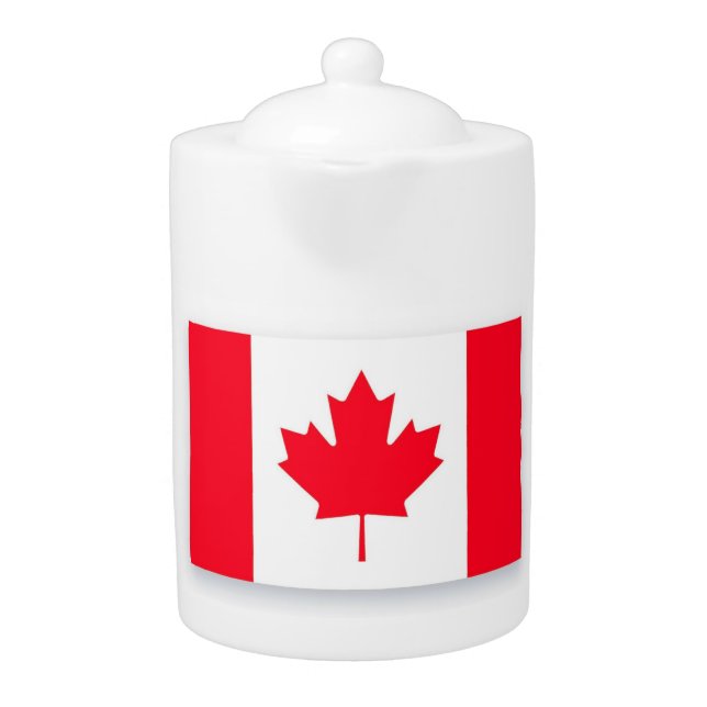 Canadian flag. CANADA. Patriotic.  Teapot (Front)
