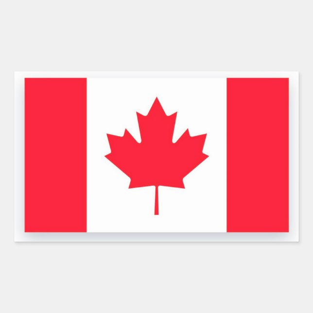 Canadian flag. CANADA. Rectangular Sticker (Front)