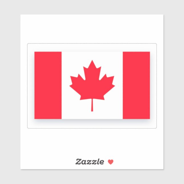 Canadian flag. CANADA. Size Medium. Sticker (Sheet)