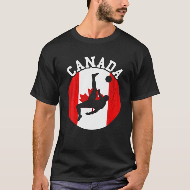 Canadian Flag Canada Soccer Team Canadian Pride Ca T-Shirt (Front)