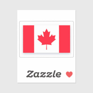 Canadian flag. CANADA. Sticker