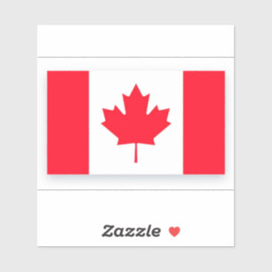 Canadian flag. CANADA. Sticker
