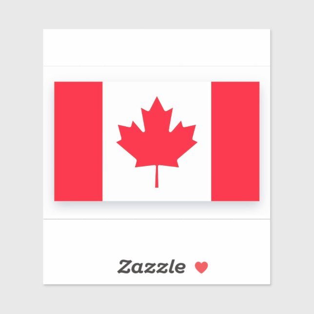 Canadian flag. CANADA. Sticker (Sheet)