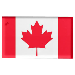 Canadian flag. CANADA. Table Card Holder