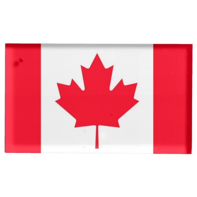 Canadian flag. CANADA. Table Card Holder (Front)