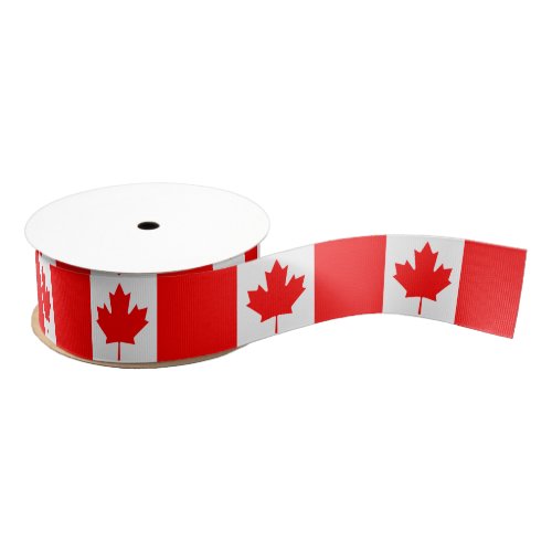Canadian Flag  Canada travel holiday sport fans Grosgrain Ribbon