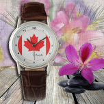 Canadian Flag, Canada trendy fashion /design watch<br><div class="desc">WATCH: Canada & Canadian Flag fashion design - love my country,  travel,  holiday,  country patriots / sports fans</div>