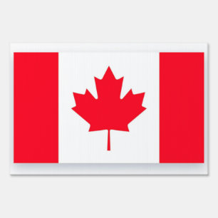 Canadian flag. CANADA. Yard Sign