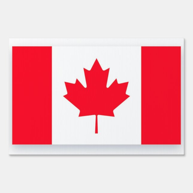 Canadian flag. CANADA. Yard Sign (Front)