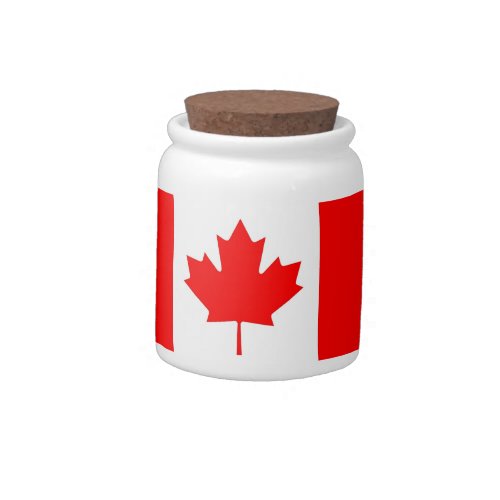 Canadian Flag Candy Jar