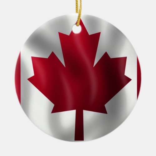Canadian Flag Ceramic Ornament