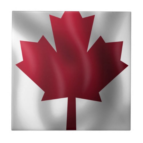 Canadian Flag Ceramic Tile