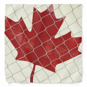 Canadian Flag. Chain Link Fence. Rustic. Cool. Bandana