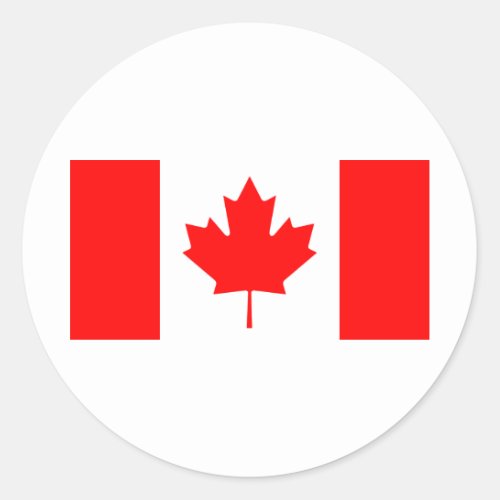 Canadian Flag Classic Round Sticker