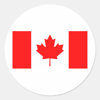 Canadian Flag Classic Round Sticker