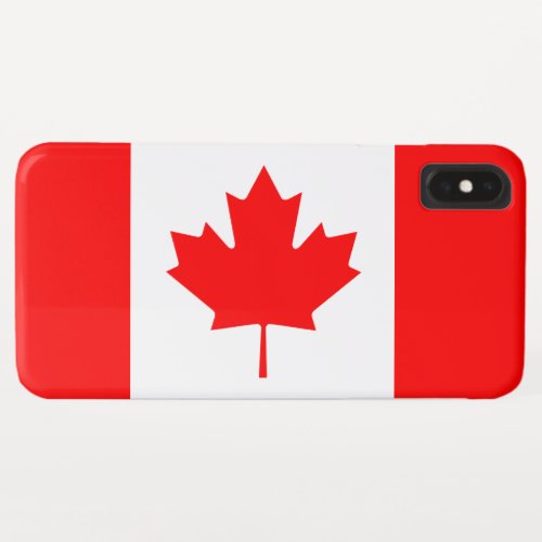 Canadian Flag Colors Red Maple Leaf White Canada iPhone XS Max Case