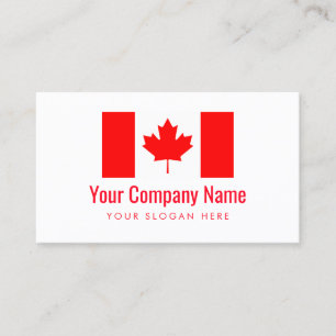Canadian flag company logo business card template