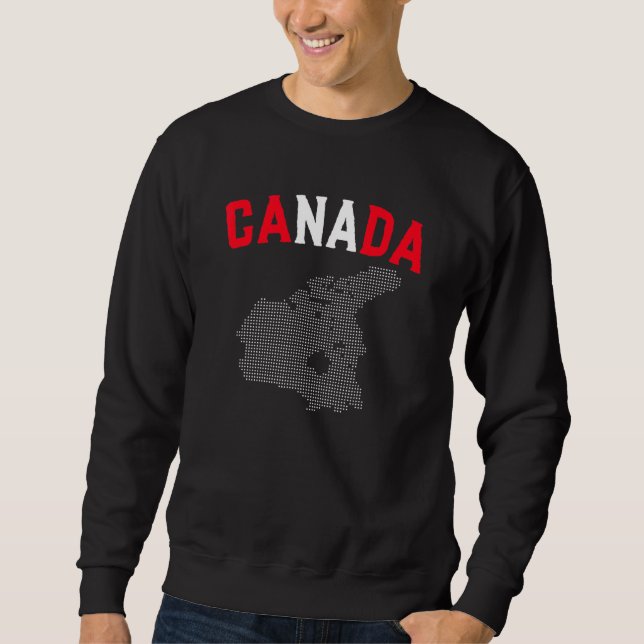 Canadian Flag Country Map Canada Sweatshirt (Front)