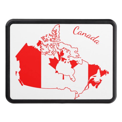 Canadian Flag Country Map Outline Art Gift Hitch Cover