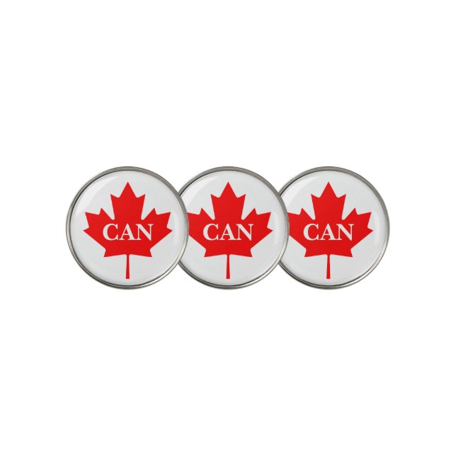 Canadian flag custom golf ball marker coins gift (3 Up)