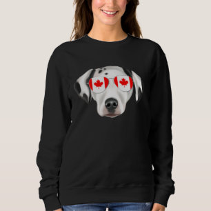 Canadian Flag Dalmatian Dog Canada Pocket Sweatshirt