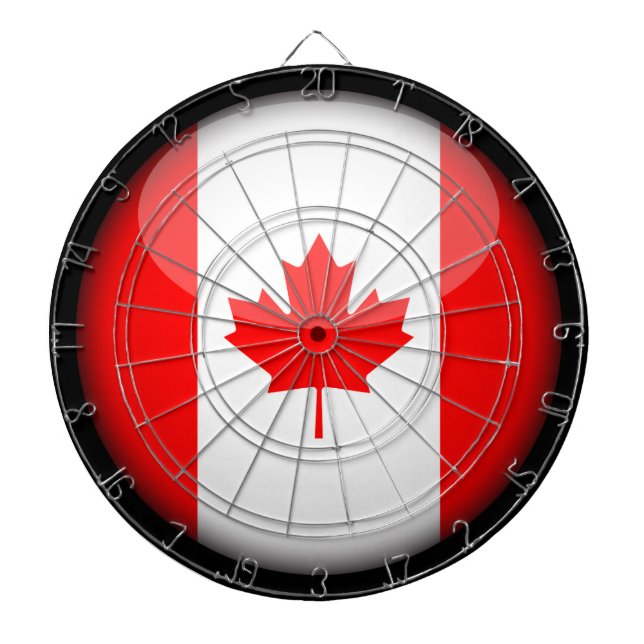 Canadian Flag & Darts - sports game board /Canada Dart Board (Front)