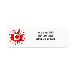 Canadian Flag Design Label