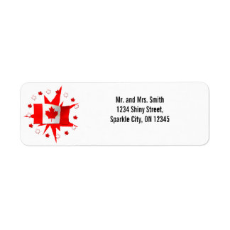Canadian Flag Design Label
