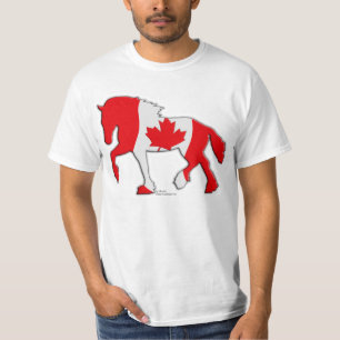 Canadian Flag Draft Horse T-Shirt