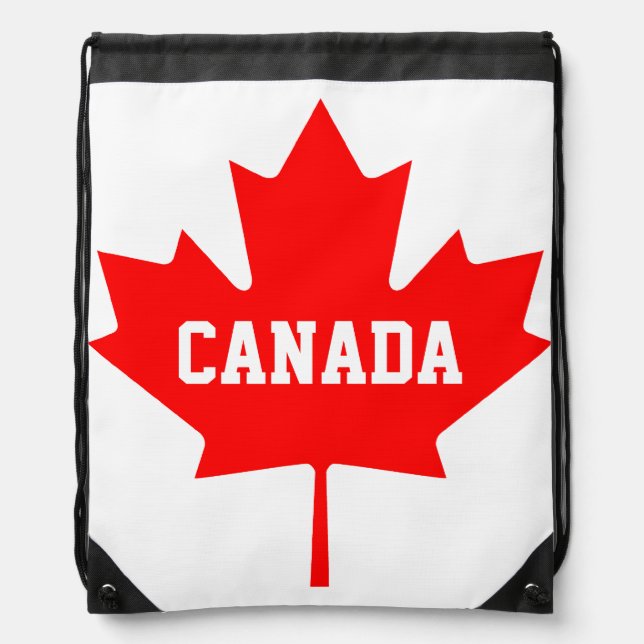 Canadian flag drawstring bag | Canada mapple leaf (Front)