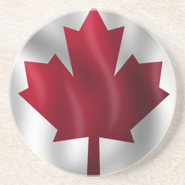 Canadian Flag Drink Coaster (Front)