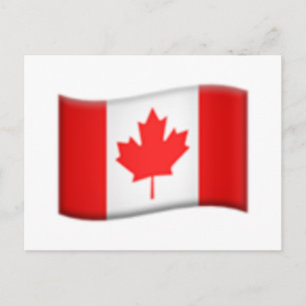 Canadian flag - Emoji Postcard