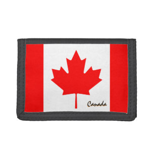 Canadian flag fashion, Canada patriots / sports Trifold Wallet
