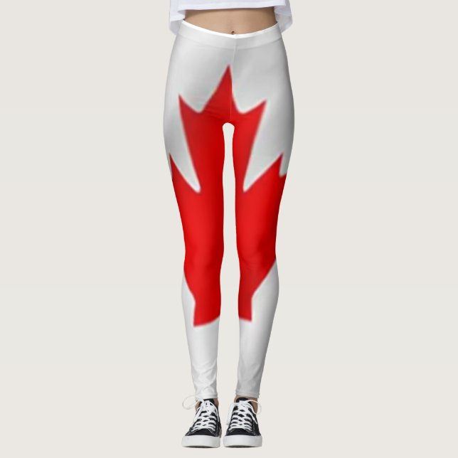 Canadian Flag Fashion Leggings (Front)