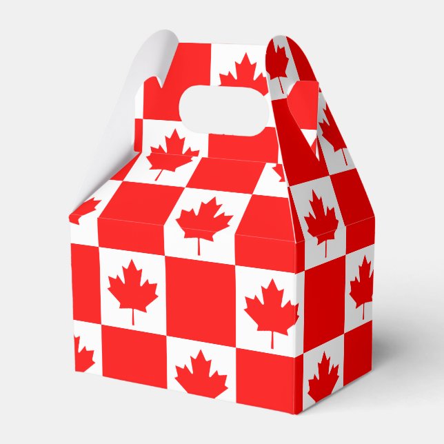Canadian flag Favor Box for Canada Day party (Front Side)