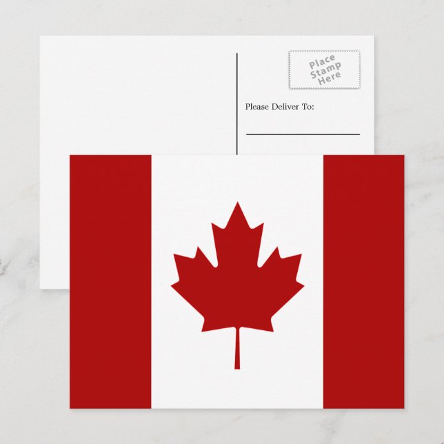 Canadian Flag, Flag of Canada Postcard (Front/Back)