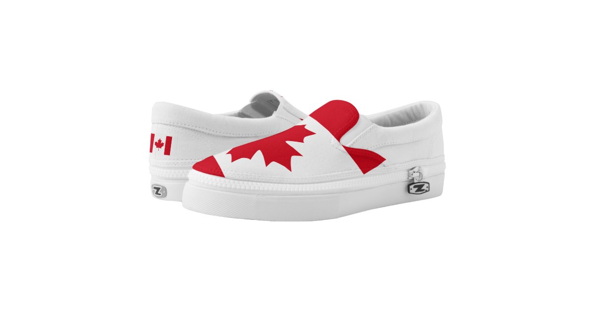 Canadian Flag Flag  Slip-On Sneakers | Zazzle